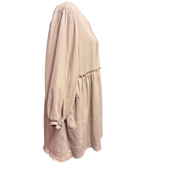 Mable Romper Large Womens Outfit Cream Balloon Sleeve Minimalist Coastal Casual - Picture 6 of 9